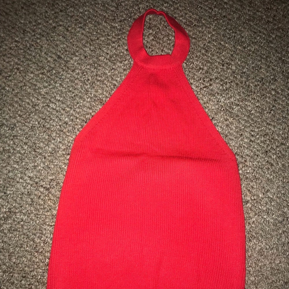 Fitted open back blouse